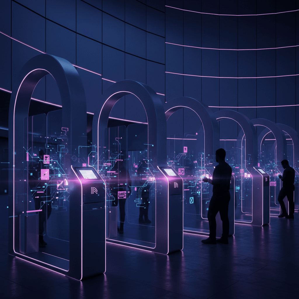 RFID wristband scanning technology at a concert venue entrance